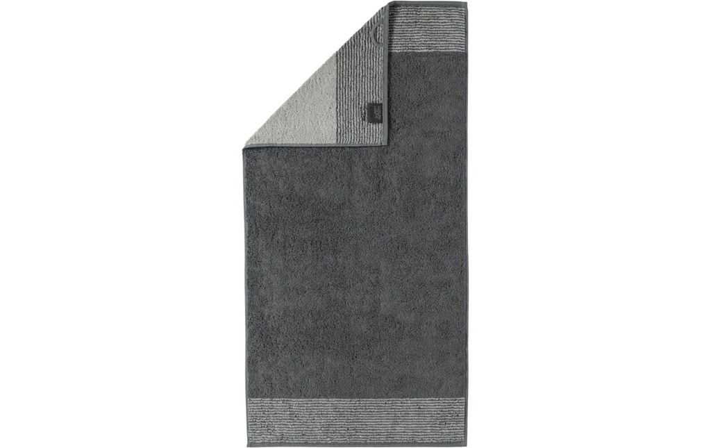 Cawö Serviette Two Tone 50 x 100 cm, Schiefer