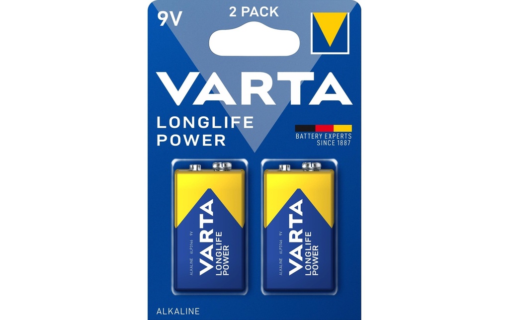 Varta Pile Longlife Power 9V E-Block , 2 Pièce/s