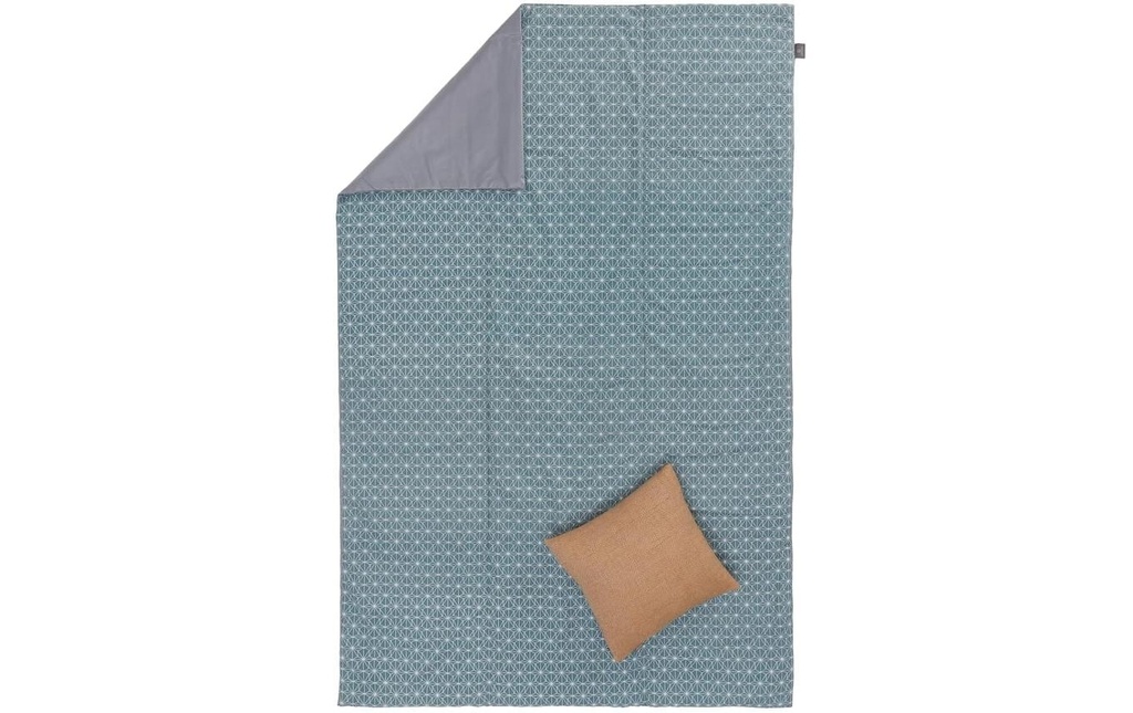Urbanara Couverture de pique-nique Ankisa 130 x 190 cm - Gris vert / blanc