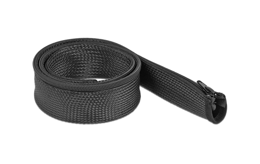 Delock Gaine de câble 1 m x 50 mm, avec fermeture éclair Noir