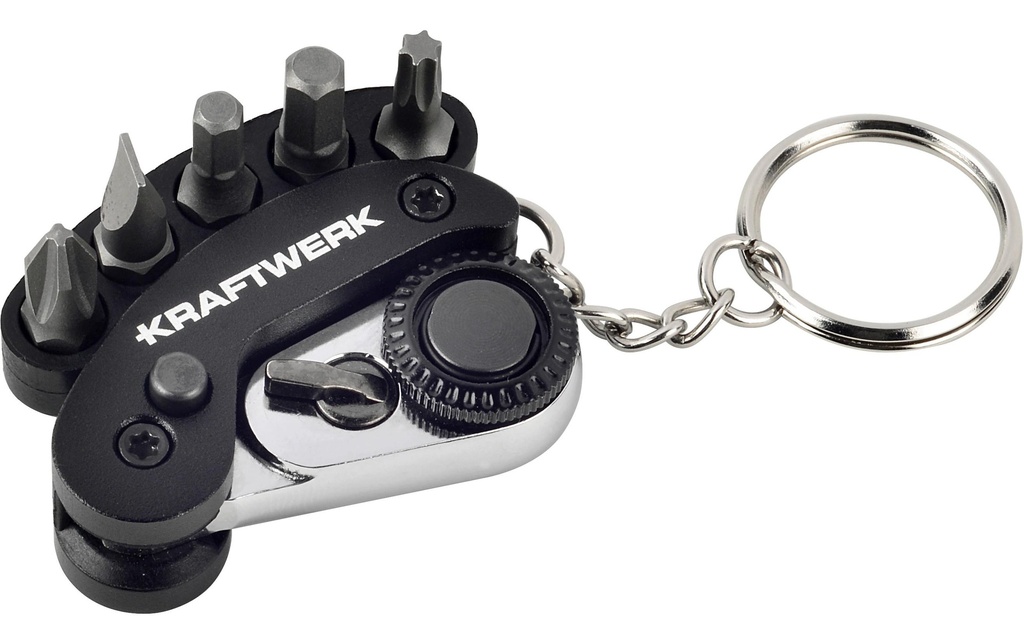 Kraftwerk Mini tournevis à cliquet 1/4 pliable S2 acier