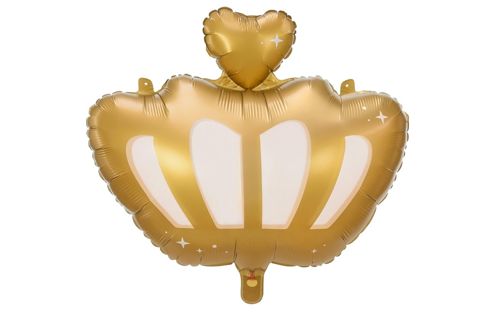Partydeco Ballon en aluminium Couronne 52 x 42 cm, Doré