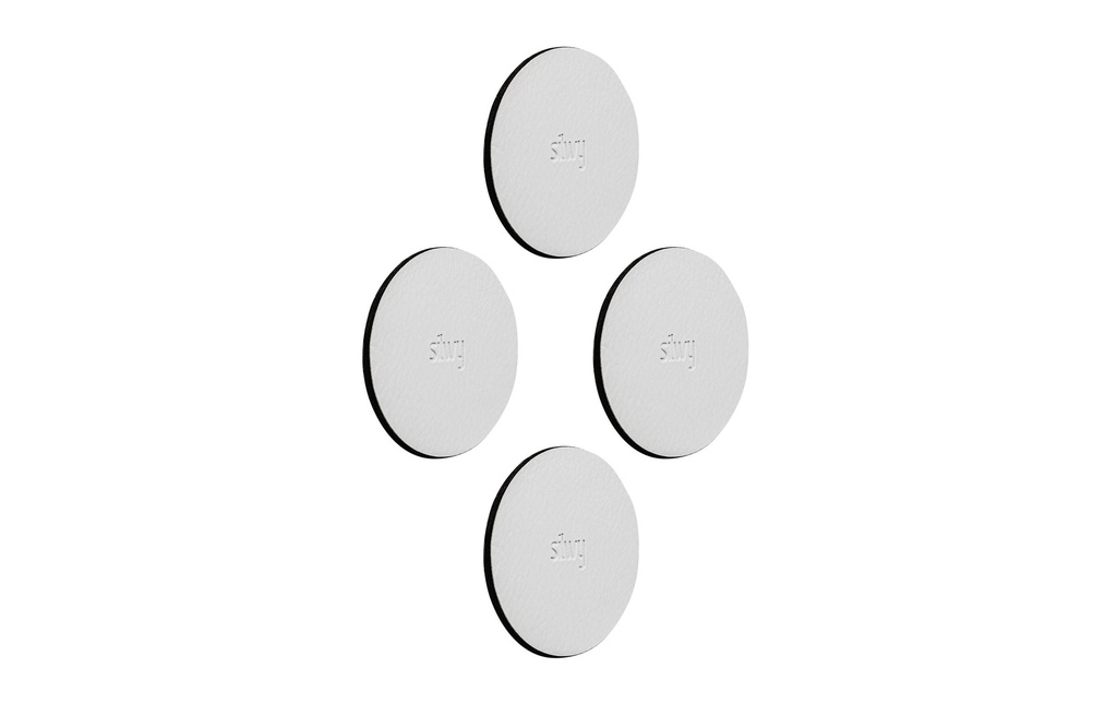 Silwy Tampons de nano gel en métal, set de 4, Blanc 5 cm
