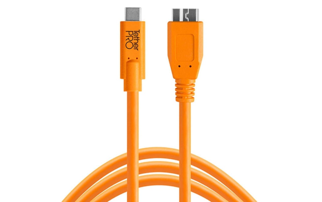 Tether Tools Câble TetherPro USB-C / 3.0 Micro-B 4.6 mètres - orange