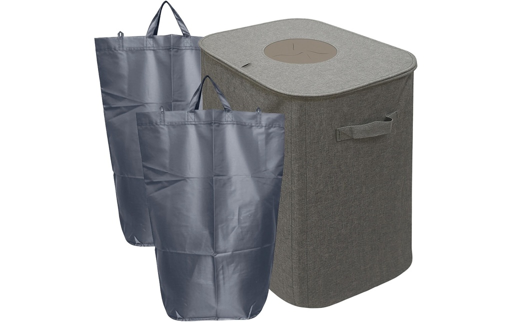 relaxdays Bacs de recyclage 100 L Gris
