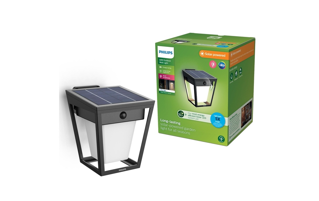 Philips Nissa Wand Solar UE 3000K noir
