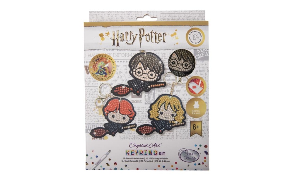 CRAFT Buddy Porte-clés Crystal Art – Amis volants 3 pièces
