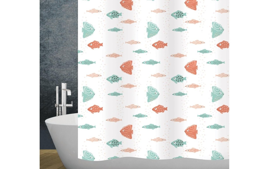 diaqua® Rideau de douche Atoll 120 x 200 cm, Blanc