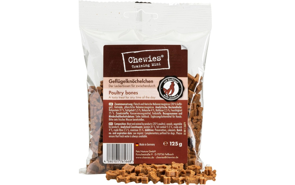 Chewies Friandise Training Mini artichauts de volaille, 125 g