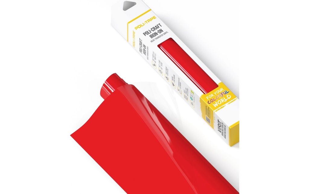 Poli-Tape Film thermocollant Poli-Flex turbo, 30.5 x 122 cm, rouge flamme