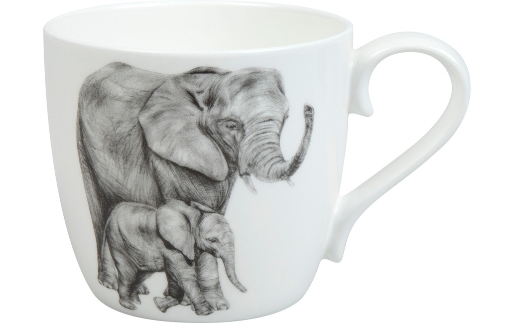 Könitz Tasse universelle Amazing Animals Elefants 450 ml, Blanc