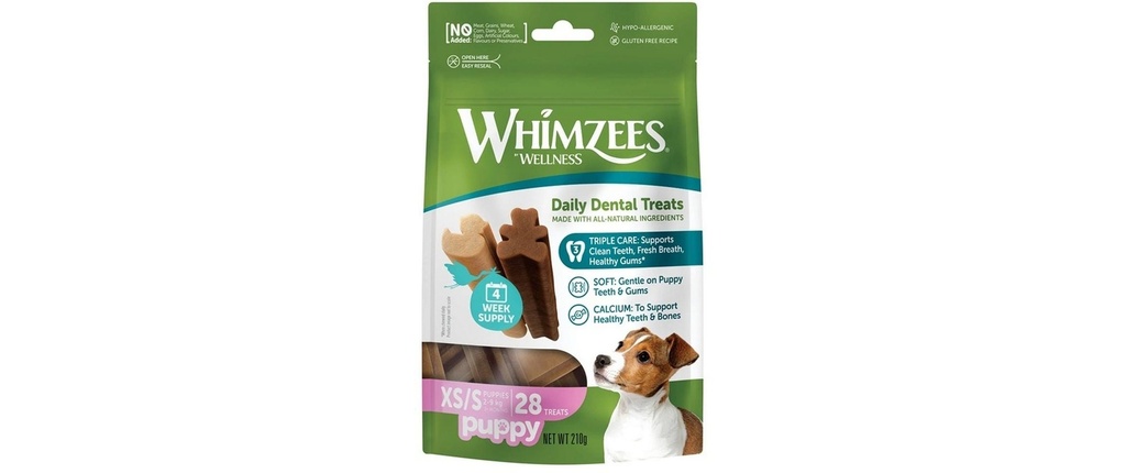 Whimzees Produit à mâcher  Puppy XS-S, 28 pièces