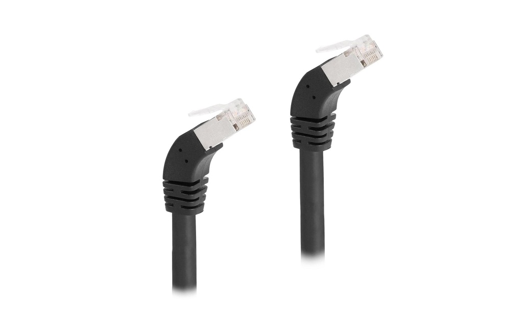 Delock Câble patch coudé 45° bas Cat 6A, S/FTP, 3 m, Noir
