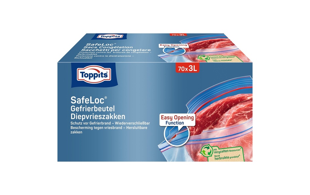 Toppits Sacs de congélation Multipack de 3 l 70 Pièce/s