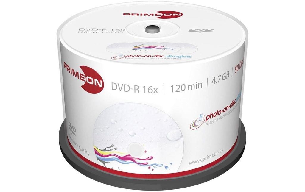 Primeon DVD-R 4.7 GB, tour (50 Pièce/s)