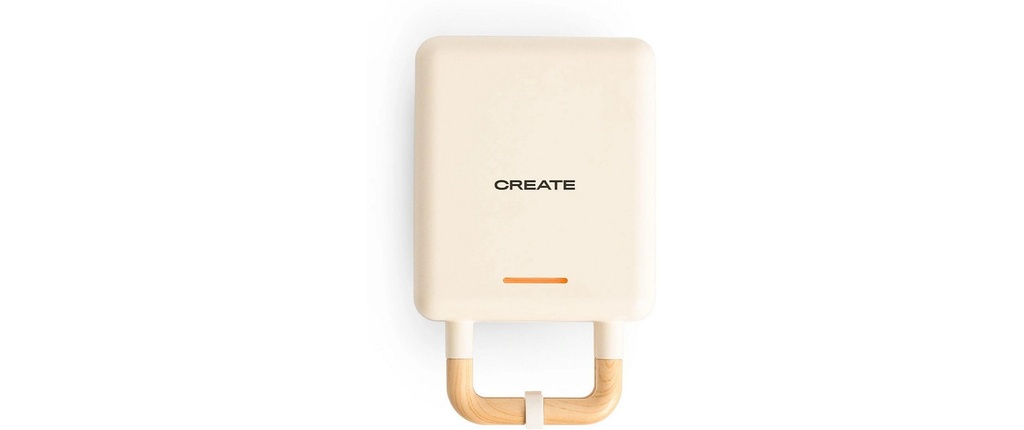 Create Gaufrier Stone 2 en 1 Compact Blanc de laine