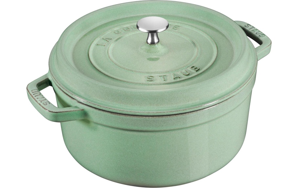 Staub Rôtisseur Cocotte 22 cm, Vert sauge, 2.6 l