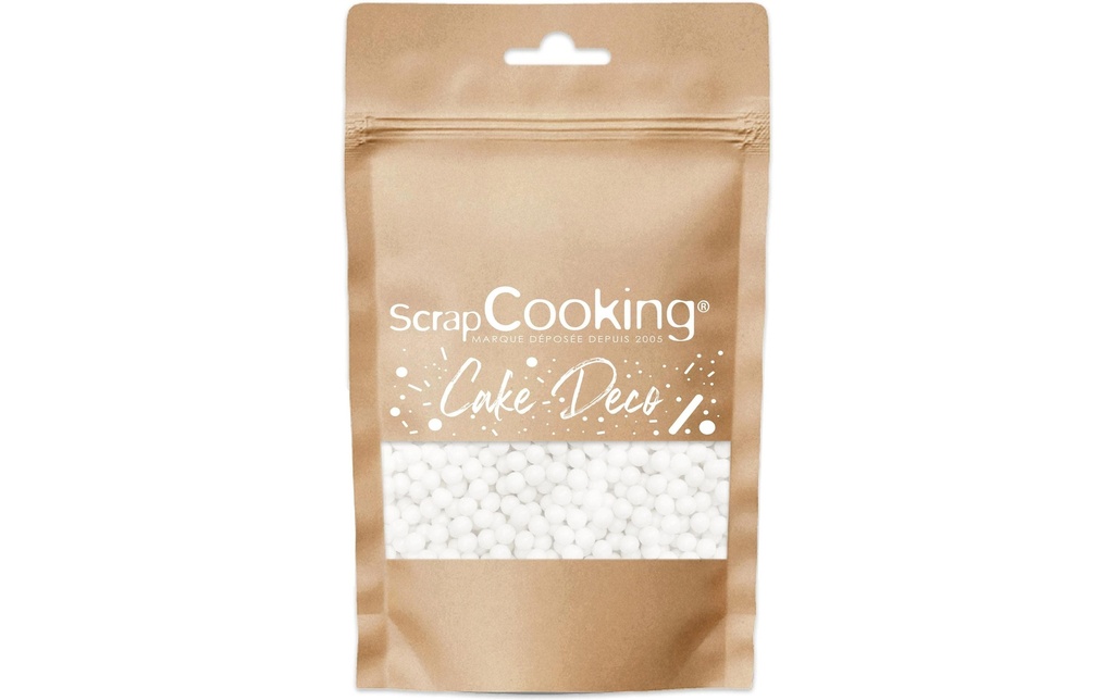 ScrapCooking Sucre de décoration Perles blanches 55 g