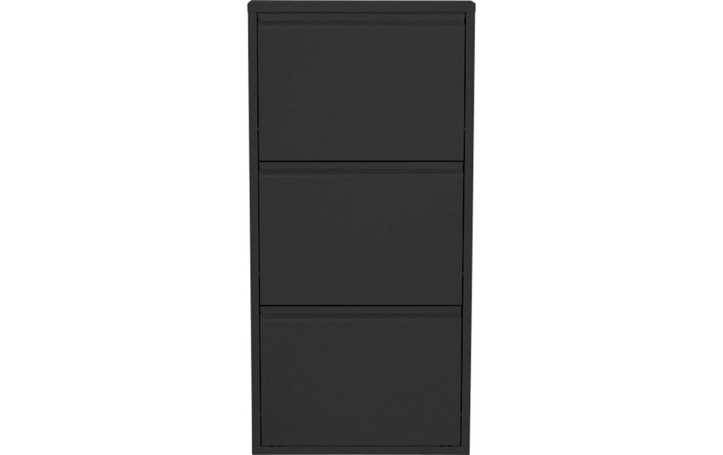 Kare Armoire à chaussures Caruso 3-, 50 x 103 cm, Noir