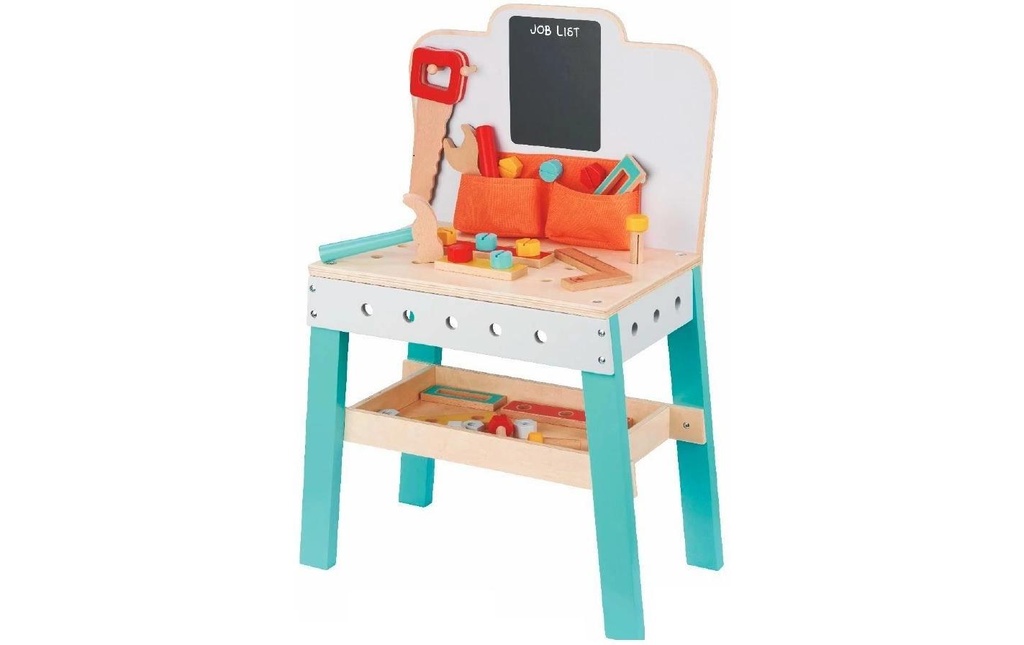 Spielba Holzspielwaren Établi avec de nombreux accessoires