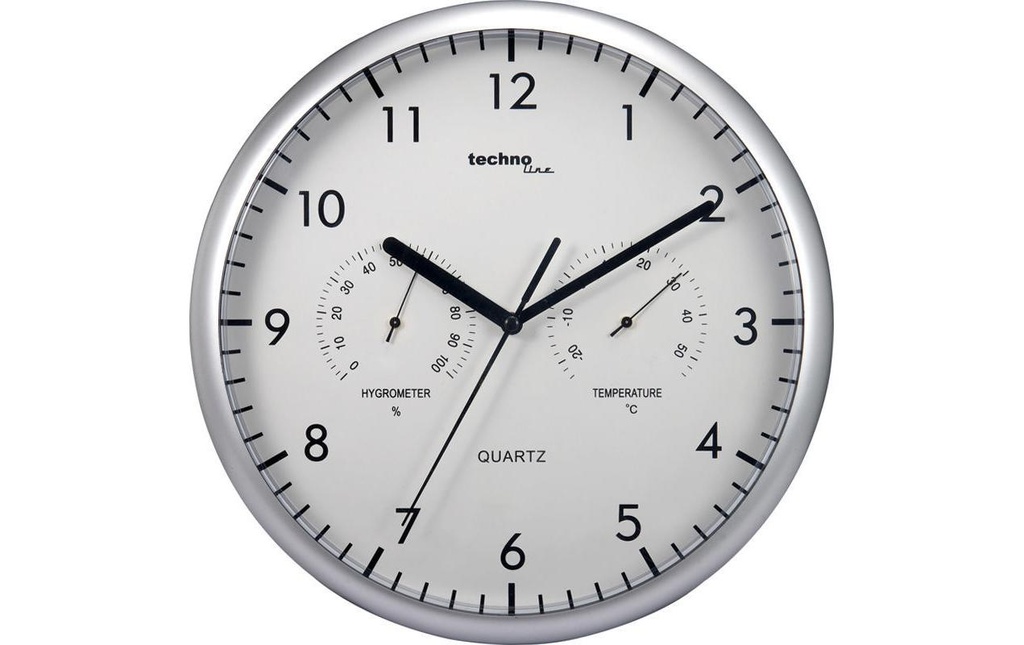 Technoline Horloge murale WT650 Ø 26 cm Argenté
