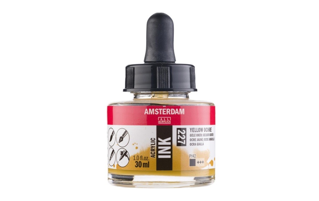 Amsterdam Encre acrylique 227 Jaune ocre couvrant, 30 ml 30 ml, Ocre
