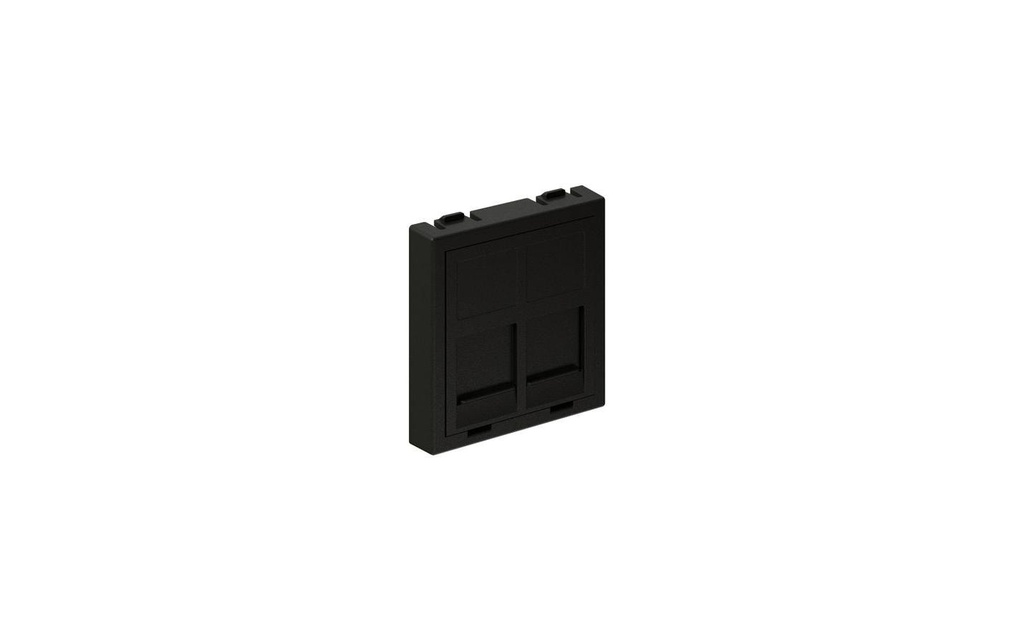 max connect Accessoires multimédia 45 x 45 pour 2x RJ-45, anthracite