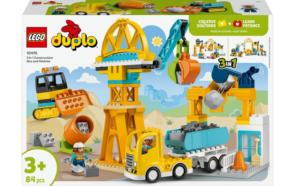 LEGO® DUPLO® Le chantier et les véhicules de construction 3-en-1 10476