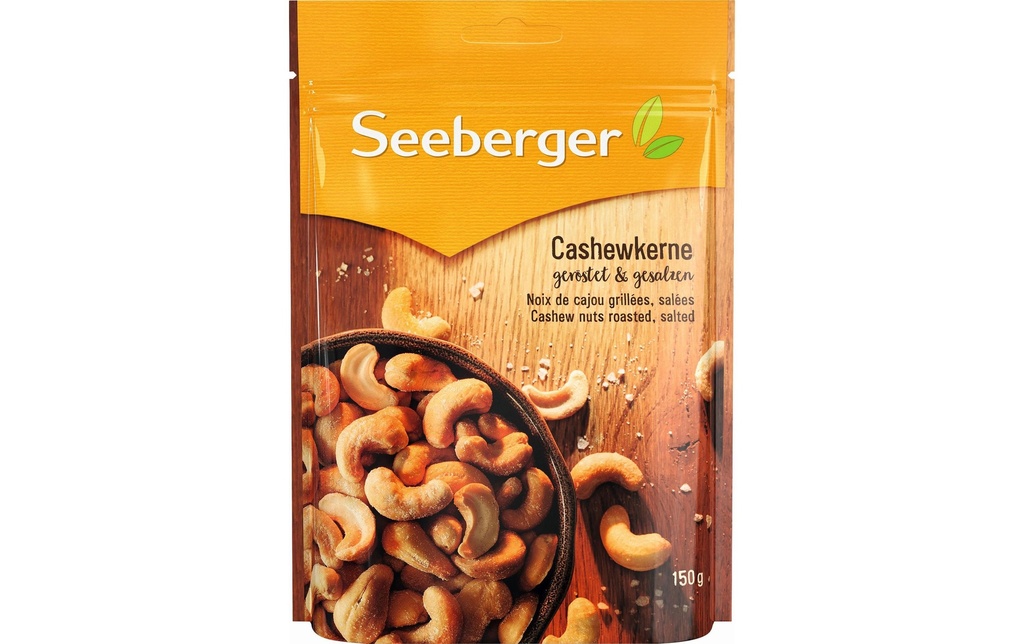Seeberger Sachet Noix de cajou rôties et salées 150 g