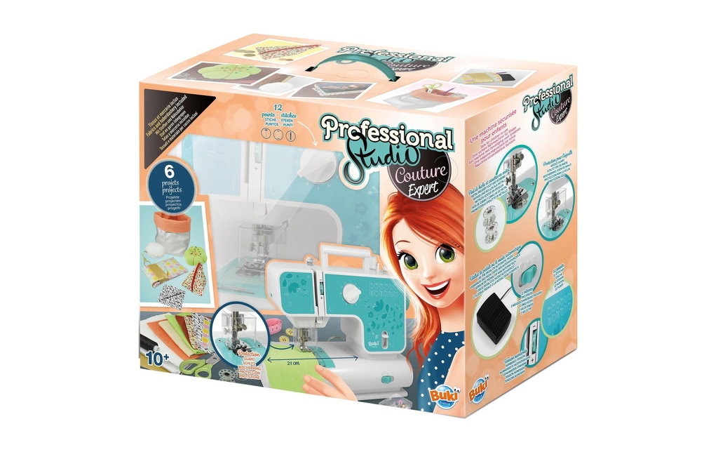 Buki Set à coudre pour jouer Professional Studio Expert machine à coudre