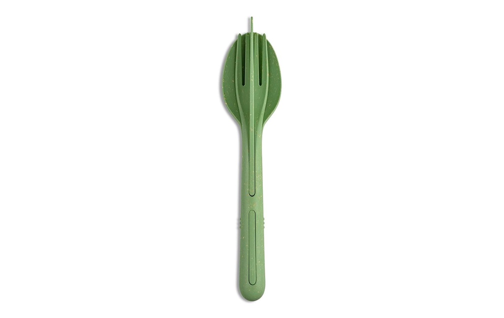 Koziol Couverts à emporter Klikk 3-pièce, Leaf Green