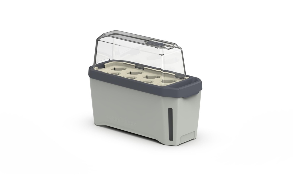 Gusta Garden Pot à herbes aromatiques HARRY HERBS avec hotte, Gris clair
