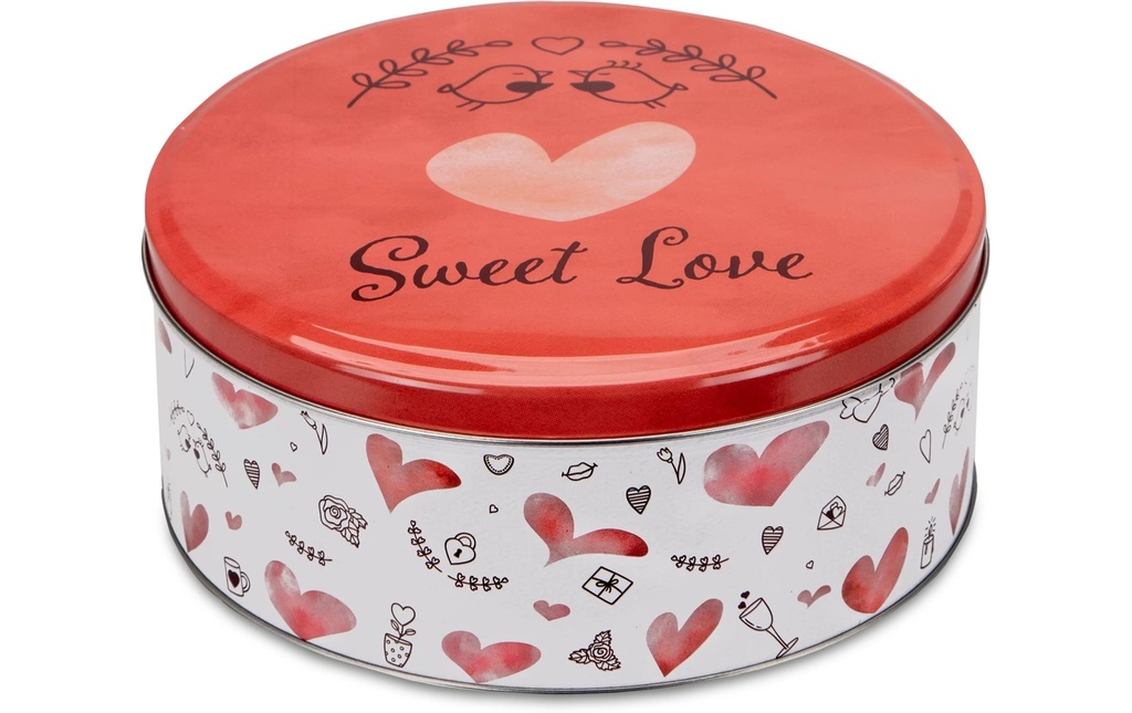 Städter Boîte à provisions Sweet Love 3.5 l, Rouge/Blanc