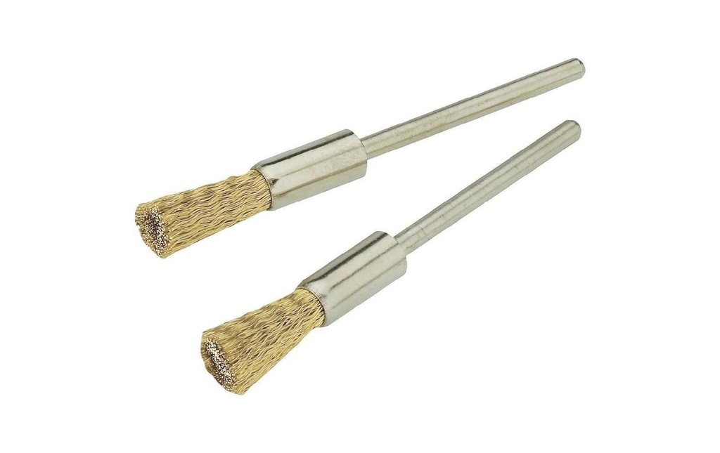 Proxxon Brosse à polir 8 mm laiton, brosse, 2 parties