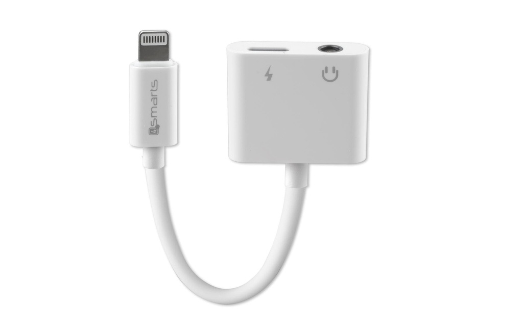 4smarts Adaptateur Audio and Charging Splitter -> Lightning & 3.5mm Aux