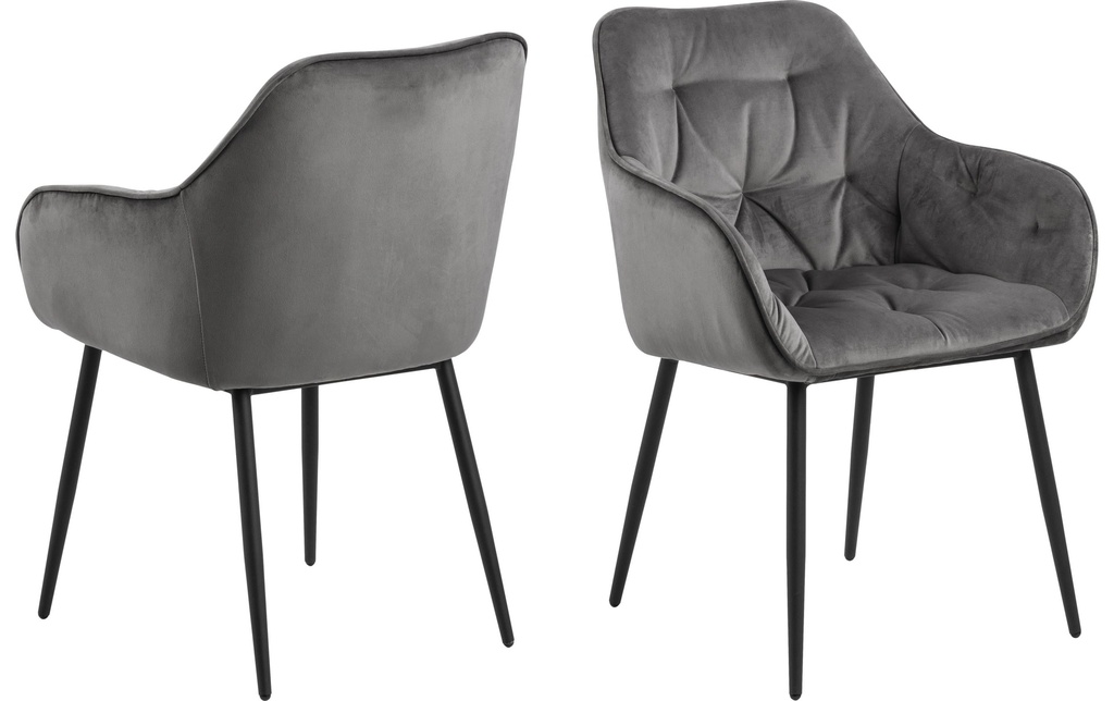 AC Design Chaise Brooke, 2 pièces Dark Grey