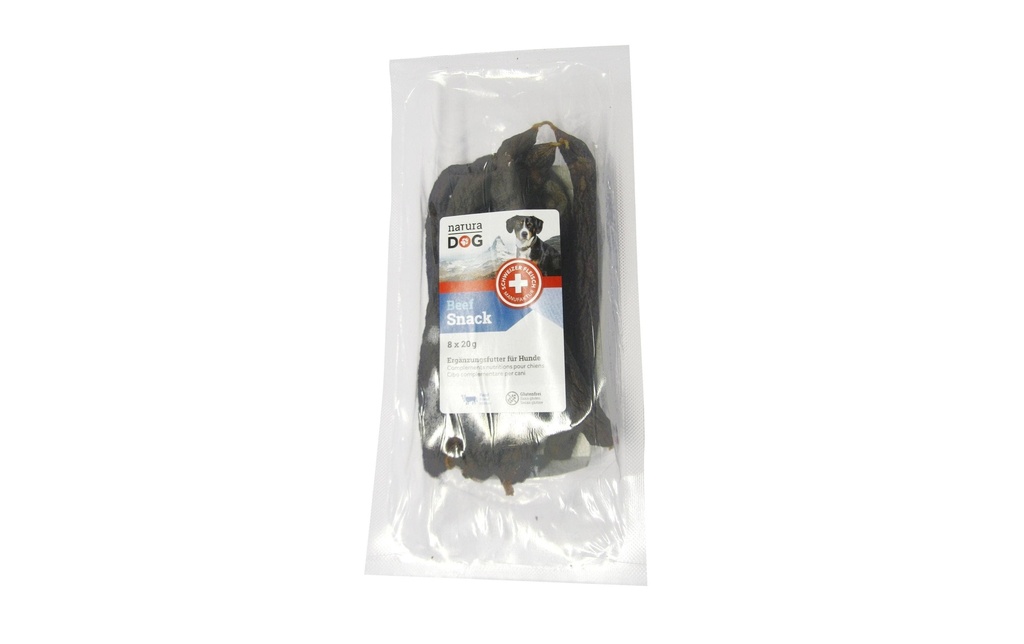 naturaDog Friandise Beef Snack, 8 x 20g