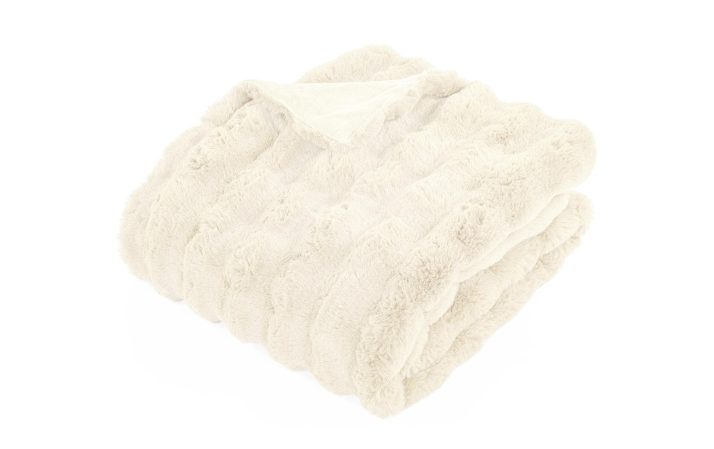 Tiseco Couverture Bubble Rabbit Stripe 130 x 180 cm, Ivoire