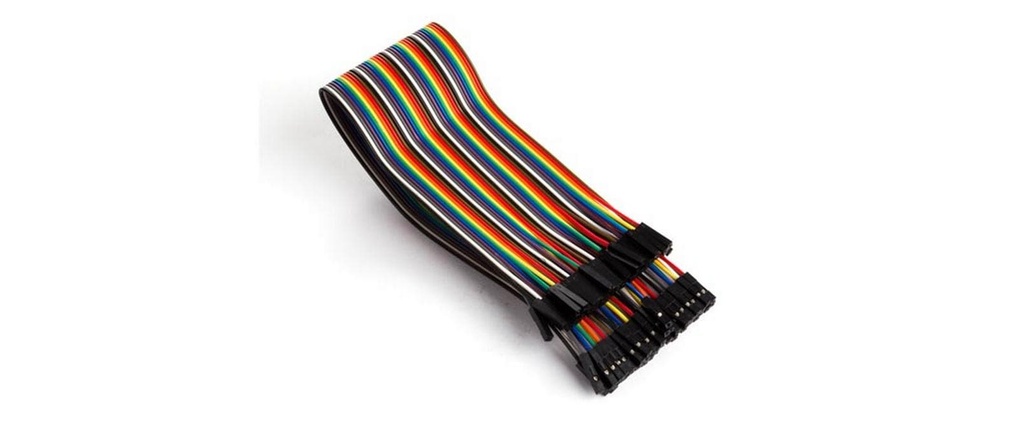 Whadda Jeux de câbles cavaliers (f – f), 30 cm 40 broches