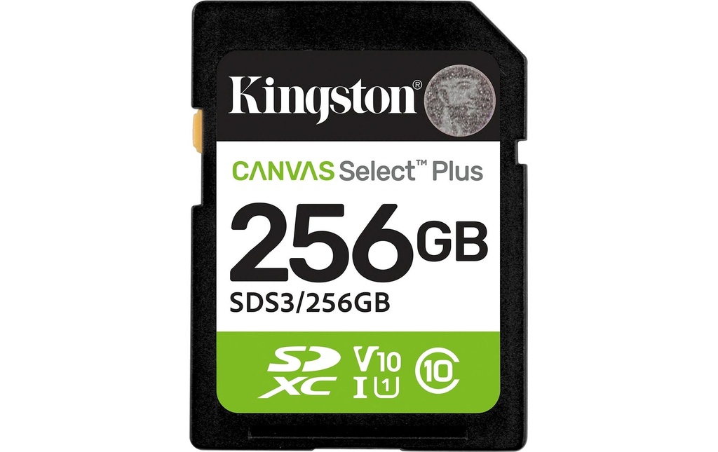 Kingston Carte SDHC Canvas Select Plus Gen3 256 GB