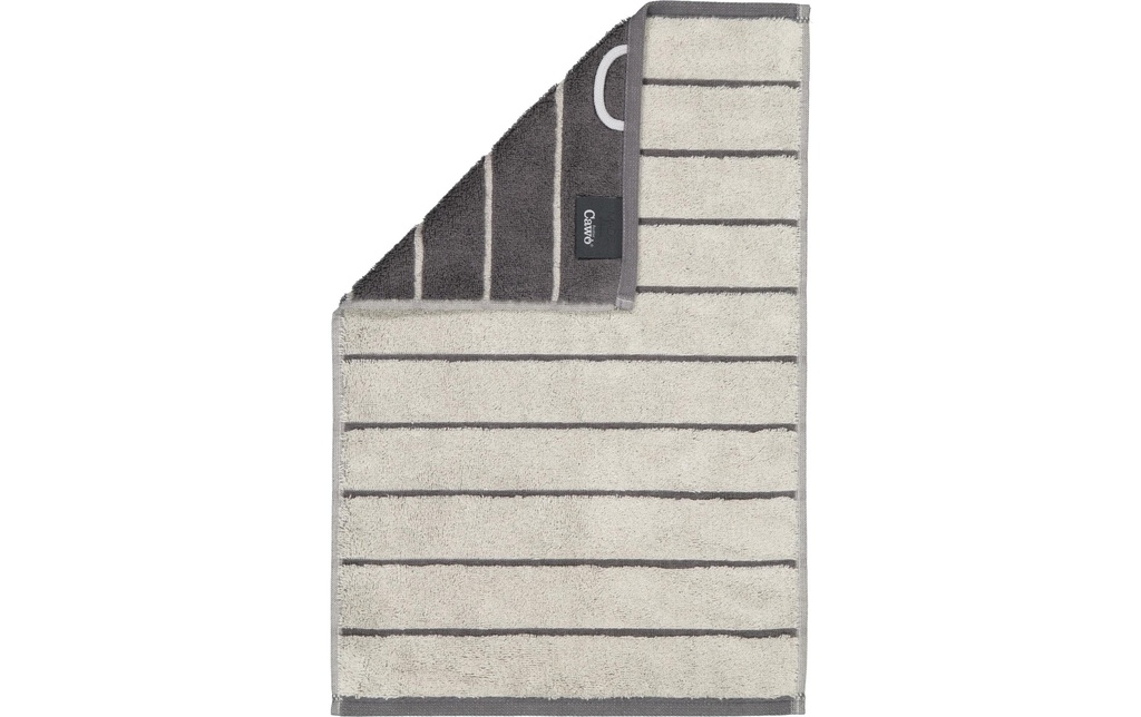 Cawö Serviette pour invité Balance Doubleface 30 x 50 cm, Platine