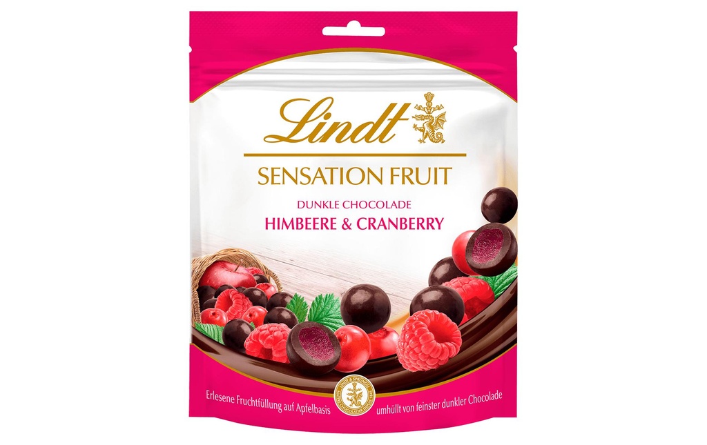 Lindt Chocolat Sensation Fruit Foncé Framboise &amp; Cranberry 150 g