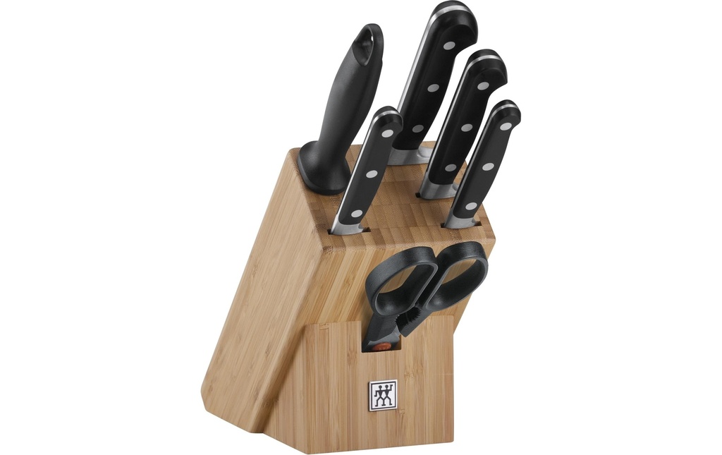 Zwilling Kits de bloc de couteaux avec couteaux Professionnel S Bambou, 7 pièces
