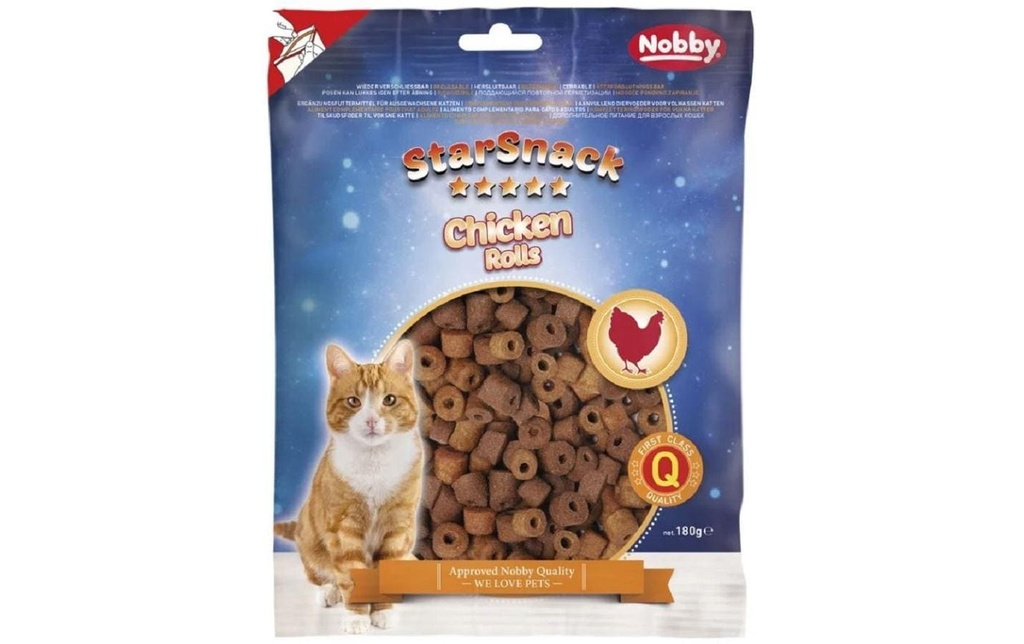 Nobby Collation pour chat StarSnack Chicken Rolls, 180 g