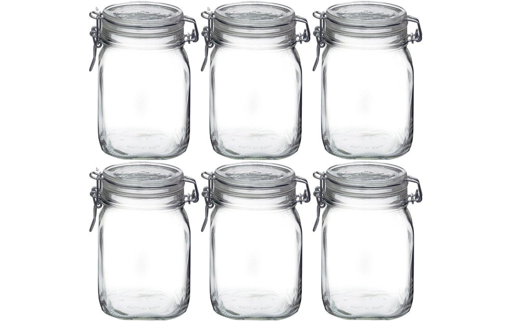 Bormioli Rocco Bocaux à conserves Fido  1 litre, 6 pièces