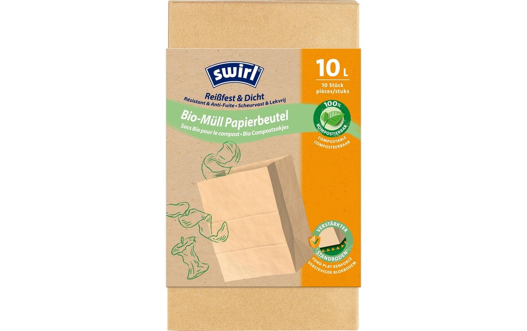 Swirl Sacs poubelle pour déchets verts 10 l, 10 Pièce/s