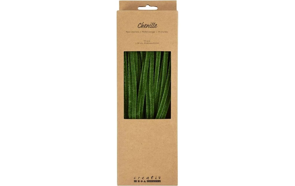 Creativ Company Fil-chenille 50 pièces, vert foncé