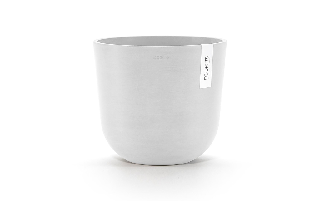 Ecopots Pot à fleur Oslo 25, Blanc