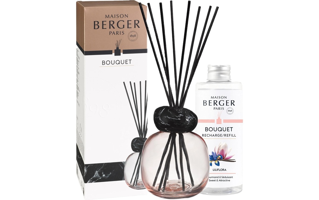 Maison Berger Bâtonnets parfumés Minéral + 180 ml Liliflora, rose