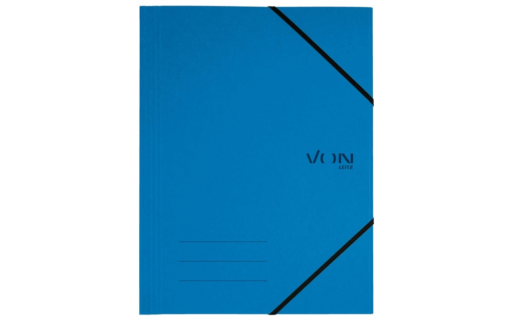 VON Portfolio à ruban élastique A4, Bleu, 5 pièces